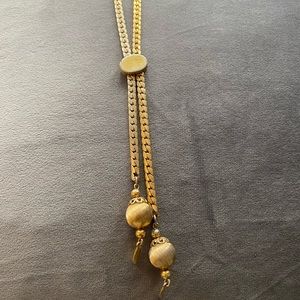 D’Orlan Vintage Gold Toned Tassel Necklace